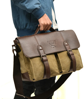Outdoor Vintage Men messenger bags male shoulder bag canvas with PU leather High Capacity Crossbody Bags Briefcase Business Bag