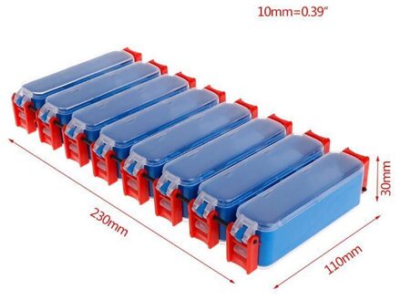 Outdoor Visgerei Doos Dubbelzijdig 2 Lagen Rechthoekige Organisatie Case Opbergdoos Voor Explosie Vishaak 8