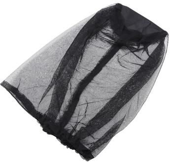 Outdoor Vissen Cap Midge Mosquito Insect Hoed Vissen Hoed Bug Mesh Head Netto Gezicht Protector Travel Camping Cap Hoeden zwart