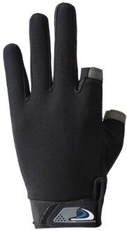 Outdoor Vissen Handschoenen Twee Vinger Luya Zonnebrandcrème Ademend Antislip Touch Screen Sport Bike Handschoenen-Groen zwart