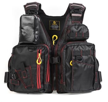 Outdoor Vissen Vest Zeilen Reddingsvest Vest Ademend Drijvende Verstelbare Outdoor Sport Leven Veiligheid Jas Zwemmen Pesca Rood