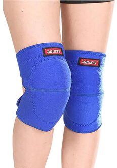 Outdoor Voetbal Running Antislip Kniebeschermers Dikke Spons Warm Knie Protectors Volleybal Kniebeschermers Kniebeschermers Voor Dansen a40 Blauw / M