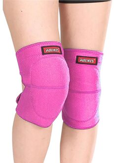 Outdoor Voetbal Running Antislip Kniebeschermers Dikke Spons Warm Knie Protectors Volleybal Kniebeschermers Kniebeschermers Voor Dansen a40 Roze / L