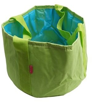 Outdoor Vouwen Wastafel Handvat Emmer Draagbare Water Pot Outdoor Camping Wandelen Picknick Reizen Water Houder Tas 15L groen