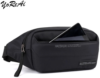 Outdoor Waist Belt Bag Letter Casual Men Fanny Pack Traveling Bumbag Shoulder Bags Crossbody Zipper Chest Phone Purse Pouch Boy