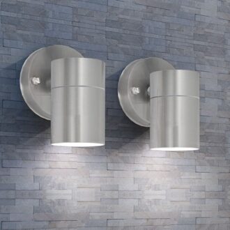 Outdoor wall lamp 2 pcs descending stainless steel