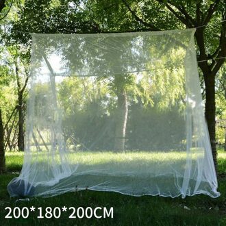 Outdoor Wandelen Camping Klamboe Wit Mesh Draagbare Vierkante Opvouwbare Opbergtas Ultralight Tent Tuinhuisje Cloud 200 X 180 X 200cm