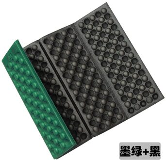 Outdoor Wandelen Picknick Camping Zetel Matten Vouwen Draagbare Kussen Strand Vochtbestendige Kussen Matras Pad Camping Mat donker groen zwart