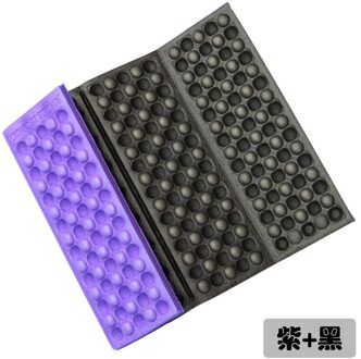 Outdoor Wandelen Picknick Camping Zetel Matten Vouwen Draagbare Kussen Strand Vochtbestendige Kussen Matras Pad Camping Mat paars zwart