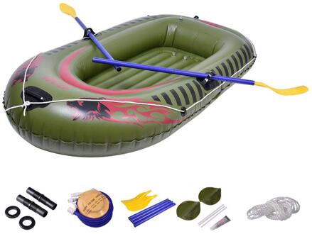 Outdoor Water Opblaasbare Boot Set Heavy Duty Rafting Vissen Lucht Kayak Kano Set Met Peddels Voor 2 Persoon