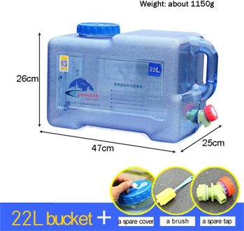 Outdoor water vat PC food grade 22L/25L water zak plastic water opslagtank voertuig binnenlandse water opslag emmer 22L en 3 stukken