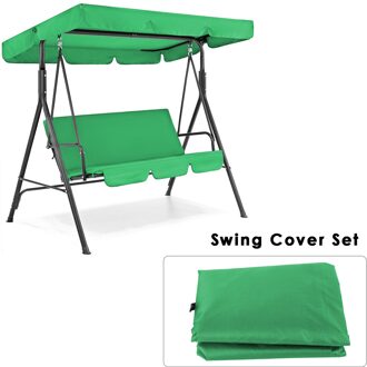 Outdoor Waterdicht Dak Swing Luifel Seat Top Cover Swing Seat Cover Set Voor Tuin Stoelen Patio Swing Zonneplek Outdoor Decor groen