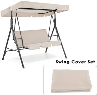 Outdoor Waterdicht Dak Swing Luifel Seat Top Cover Swing Seat Cover Set Voor Tuin Stoelen Patio Swing Zonneplek Outdoor Decor wit