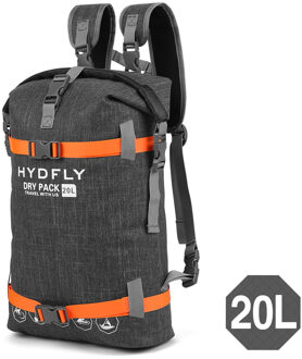 Outdoor Waterdichte Dry Bag Rivier Trekking Drijvende Roll-Top Rugzak Drifting Zwemmen Water Sport Dry Bag 10L / 15L / 20L zwart en oranje 20L