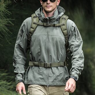 Outdoor Waterdichte Soft Shell Capuchon Spectre Hoodie Met 7 Ritsvak Warm Ademend Lichtgewicht YA88 groen