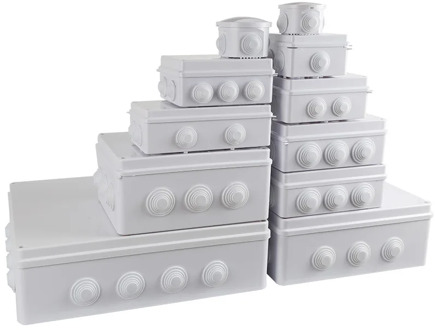 Outdoor waterproof power box ABS plastic IP65 electric control box DIY indoor wire shell connection cable branch junction box