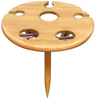 Outdoor Wijn Tafel Outdoor Tafel Opvouwbare Ronde Tafelblad Mini Houten Picknicktafel Voor Dragen Wijnrek veelkleurig