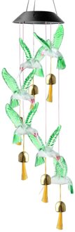 Outdoor Wind Chime Light Led Zonne-verlichting Solar Kleur Veranderende Hummingbird Windgong Waterdicht Yard Kerst Tuin Decor
