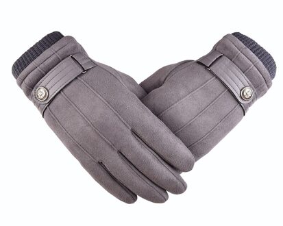 Outdoor Winter Handschoenen Warm Winddicht Handschoenen Voor Mannen Sport Handschoenen Touch Screen Slijtvaste Anti-Slip Volledige Vinger handschoenen heren handschoenen grijs