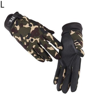 Outdoor Winter Warm Vissen Handschoenen Klimmen Handschoen Wandelen Camping Riding Gloveswaterproof Drie Of Twee Vingers Cut Anti-Slip groen / XL