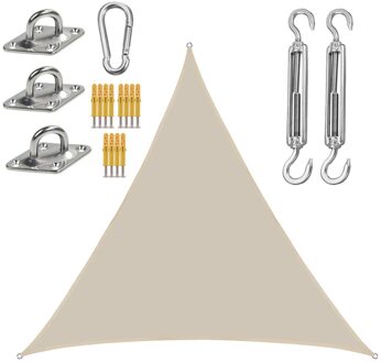 Outdoor Zeil Luifel Zonneschermen 3 Meter Driehoek Redelijke Tuin Winddicht Scheurbestendig Patio Duurzaam 3*3*3M Luifel Zonnebrandcrème Beige