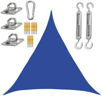 Outdoor Zeil Luifel Zonneschermen 3 Meter Driehoek Redelijke Tuin Winddicht Scheurbestendig Patio Duurzaam 3*3*3M Luifel Zonnebrandcrème blauw