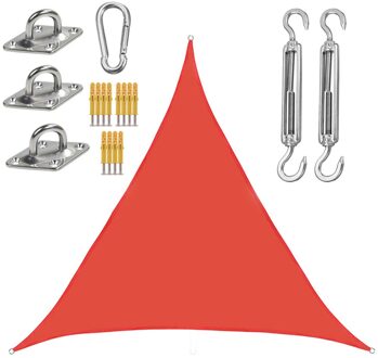 Outdoor Zeil Luifel Zonneschermen 3 Meter Driehoek Redelijke Tuin Winddicht Scheurbestendig Patio Duurzaam 3*3*3M Luifel Zonnebrandcrème rood