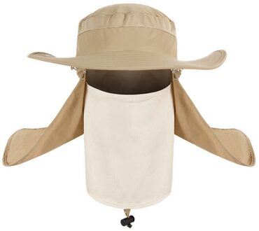 Outdoor Zonnebrandcrème Vissen Caps Zonnen Uv Daiva Bescherming Gezicht Hals Flap Zon Capheadband Zon Regen Hoed Cap Vissen Wandelen khaki
