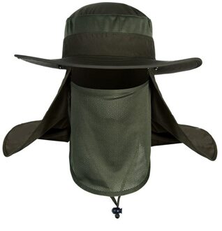 Outdoor Zonnebrandcrème Vissen Caps Zonnen Uv Daiva Bescherming Gezicht Hals Flap Zon Capheadband Zon Regen Hoed Cap Vissen Wandelen leger groen