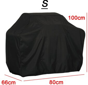 Outdoor Zwart Waterdichte Bbq Cover Weber Zware Grill Cover Beschermende Ronde Rechthoek Barbecue Barbeque Grill Bbq Accessoire S-100x80x66CM
