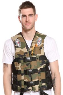 Outdoor Zwemvest Camouflage Drifting Reddingsvest Reflecterende Zwemvest Voor Kajakken Vissen Zeilen Floatation Leven Veiligheid 3XL