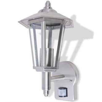 outer wall lamp lantern upright stainless steel with movement Senor