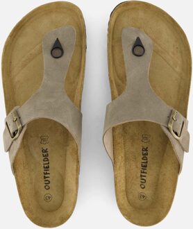 Outfielder Slippers taupe Suede - 41,42,43,44,45,46,40