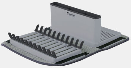 Outwell Dunton Foldable Dish Rack W/Sponge Drain Keukengerei Grijs - One size