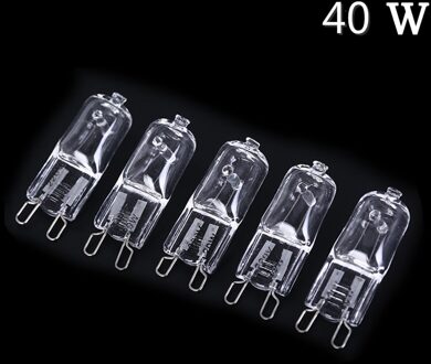 Ouxean 10 Pcs G9 230V 40W Halogeenlamp Helder Glas G9 Hoge Temperatuur 2900K Warm Licht Voor oven Licht Koelkasten Ovens