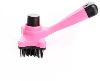 OUYXR Draagbare Handige Pet Hond Kat Haar Bont Verlies Trimmer Grooming Rake Professionele Kam Borstel Beauty Tool Voor Puppy Roze