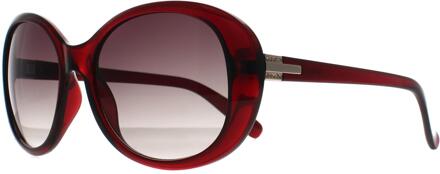 Oval Womens Transparant Burgundy Smoke Grey Gradient N2800 Paars