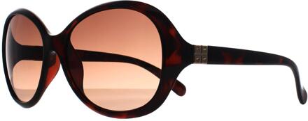 Oval Womens Transparant Rood Havana Bruin Kleurverloop N2805