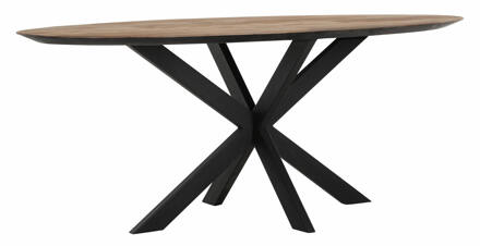 Ovale Eettafel 'Shape' Teakhout, 200 x 100cm, kleur Naturel - 200 x 100 cm