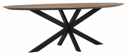 Ovale Eettafel 'Shape' Teakhout, 240 x 110cm, kleur Naturel - 240 x 110 cm