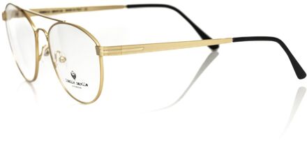 Ovale metalen bril met frame Goud - One Size