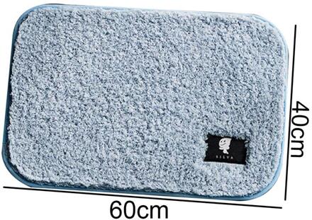 Ovale Mircrofiber Badmat Super Absorberende Badkamer Tapijten Tapijten Bad Vloermat Deurmat Voor Douche Toilet Badkamer Mat doorzichtig blauw