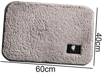 Ovale Mircrofiber Badmat Super Absorberende Badkamer Tapijten Tapijten Bad Vloermat Deurmat Voor Douche Toilet Badkamer Mat Lava grijs