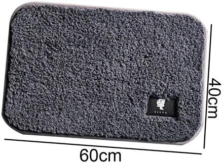 Ovale Mircrofiber Badmat Super Absorberende Badkamer Tapijten Tapijten Bad Vloermat Deurmat Voor Douche Toilet Badkamer Mat Silent grijs