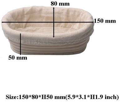 Ovale Natuurlijke Rotan Gisting Mand Brood Banneton Deeg Rieten Rotan Massa Proofing Proving Manden Rotan Diy Tool 15cm