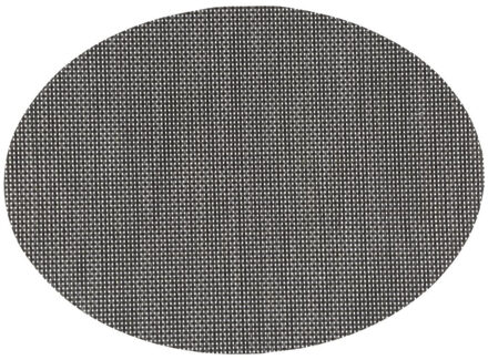 Ovale placemat Maoli zwart kunststof 48 x 35 cm