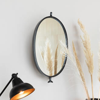 Ovale Spiegel 'Lara', 48x30,5cm, kleur Zwart