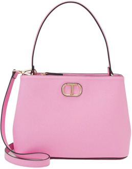 Ovale Top Handle Tas Twinset , Pink , Dames - ONE Size