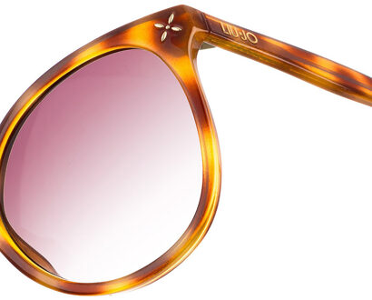 Ovale Zonnebril met Metalen Studs Liu Jo , Brown , Dames - ONE Size