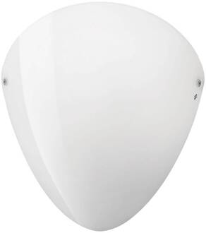 Ovalina - wandlamp E27 wit glanzend glanzend wit